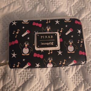 Loungefly Pixar Black and Pink Penguin Card Holder